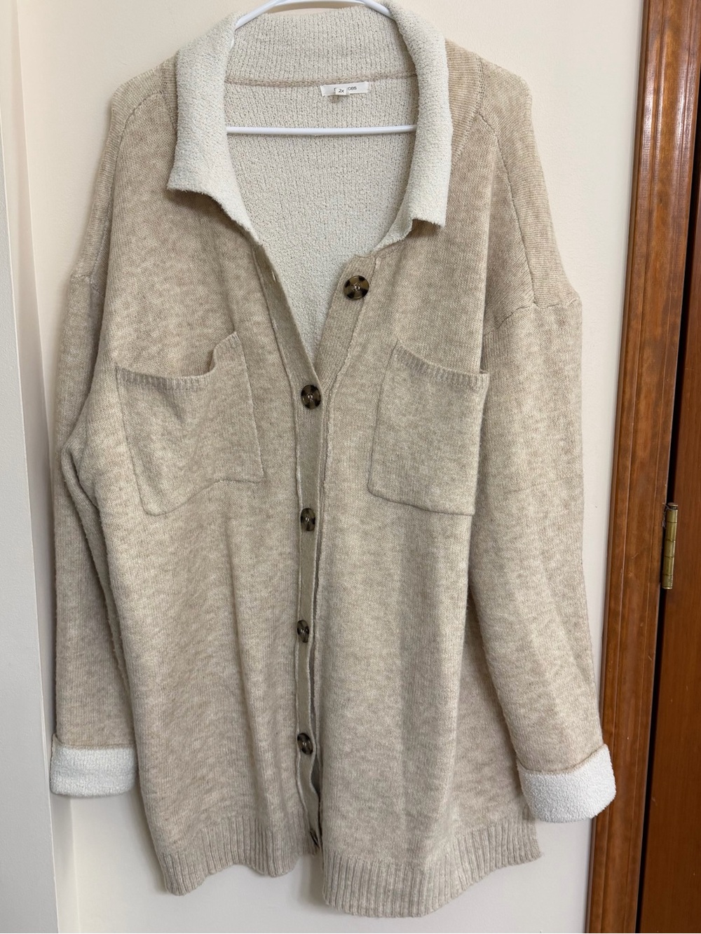 Maurices Beige Cream Button-Front Women's Cardigan